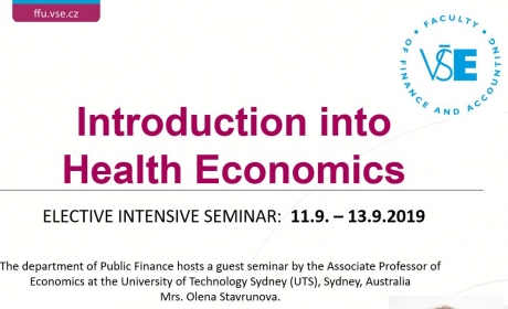 Introduction into Health Economics ELECTIVE INTENSIVE SEMINAR