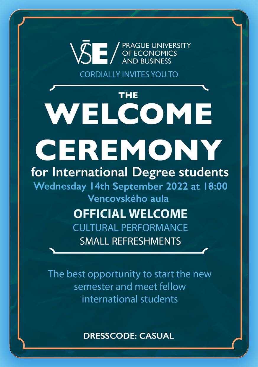 Welcome Ceremony for Intenrational Students – 14. 9. 2022