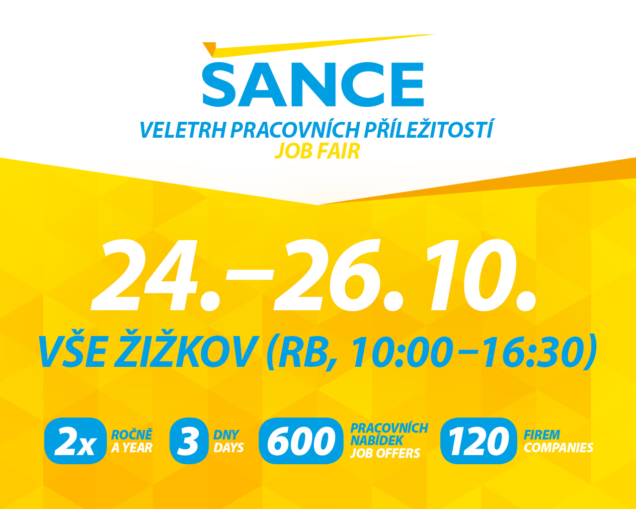 Job Fair ŠANCE 2024! October 24 – 26