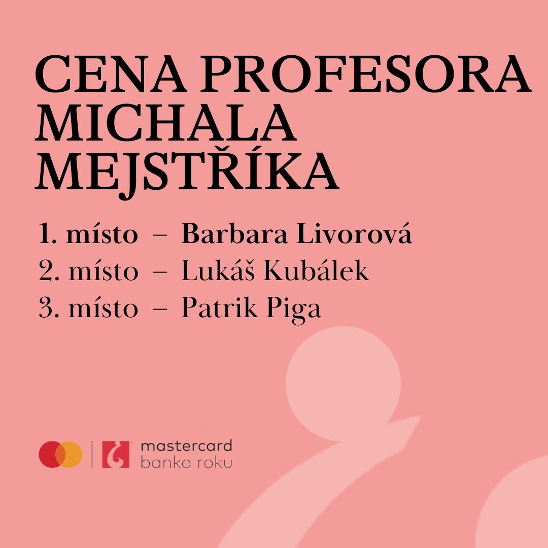 Absolvent FFÚ získal cenu prof. Michala Mejstříka