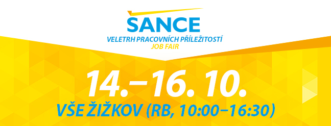 Veletrh pracovních příležitostí ŠANCE – 14. – 16. října 2025!