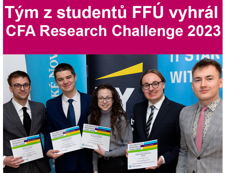 Tým z FFÚ vyhrál CFA Research Challenge 2023
