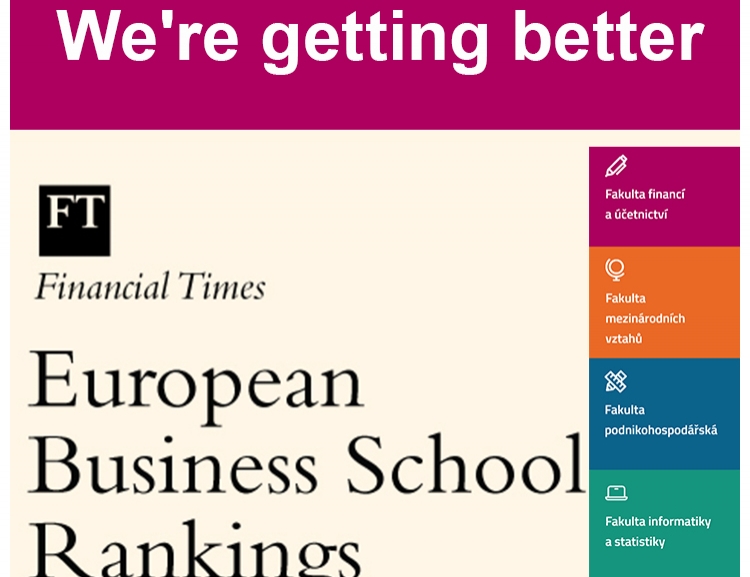 VŠE je #55 ve Financial Times European Business Schools Ranking 2019