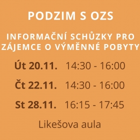Infoschůzka pro zájemce o výměnné pobyty