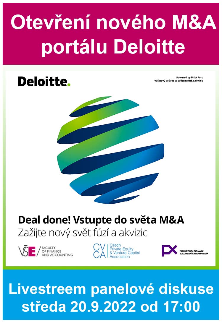 Deloitte otevírá ve spolupráci s FFÚ portál M&A