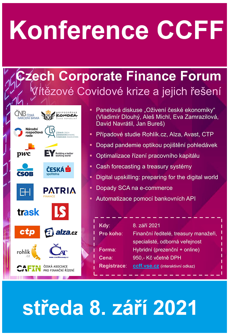 Pozvánka na konferenci Czech Corporate Finance Forum